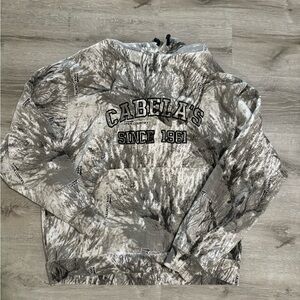 Cabela's Gray and Black Hoodie